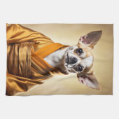 Boeddhist Chihuahua Theedoek (Horizontaal)