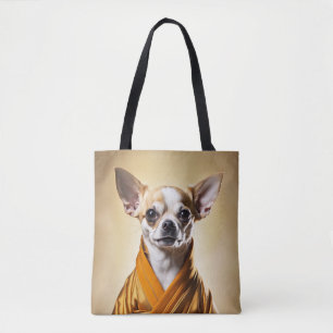Boeddhist Chihuahua Tote Bag