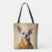 Boeddhist Chihuahua Tote Bag (Achterkant)