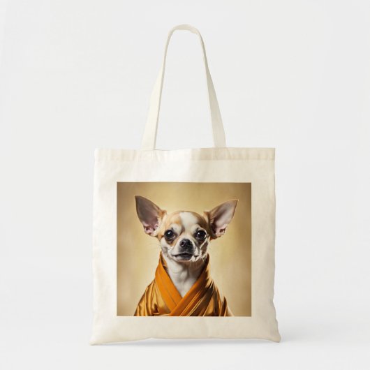 Boeddhist Chihuahua Tote Bag (Voorkant)