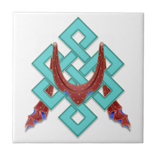 Boeddhist Eternal Knot Tegeltje