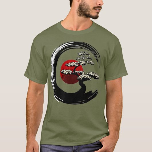 Boeddhist Gift Mannen Vrouwen Enso Circle Zen Boed T-shirt (Voorkant)