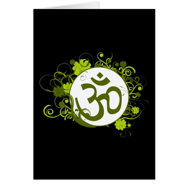 Boeddhist Green Floral Om (Voorkant)