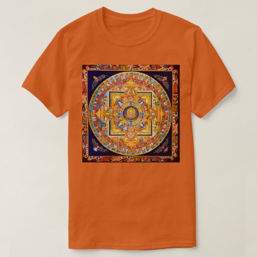 Boeddhist Green Tara Mandala T-shirt (Design voorkant)