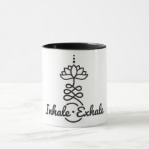 Boeddhist Lotus Unalome Symbol/Inhale-Exhale
