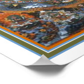 Boeddhist Mandala Afdrukken 12 x 16 Poster (Hoek)