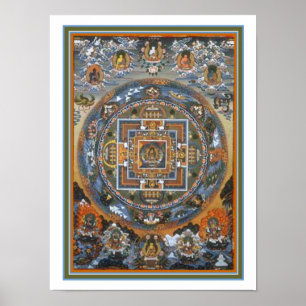 Boeddhist Mandala Afdrukken 12 x 16 Poster