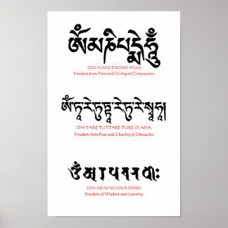 Boeddhist Mantra Poster