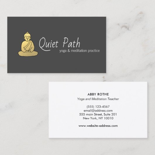 Boeddhist Mindfulness leraar Visitekaartje (Voorkant / Achterkant)