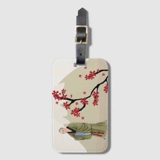 Boeddhist Monk Bagagelabel (Voorkant (verticaal))