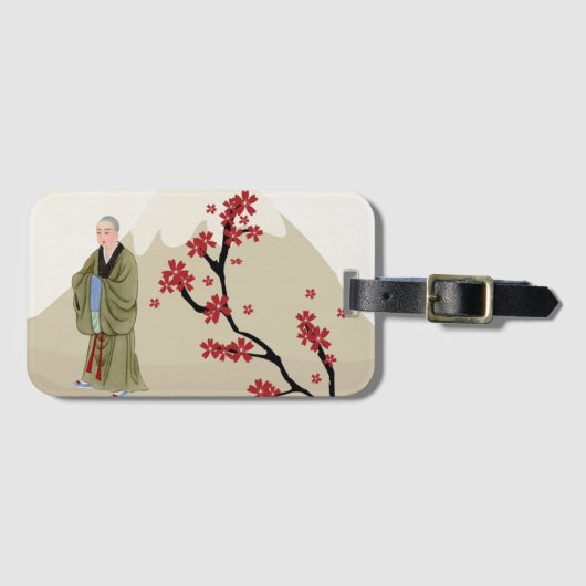 Boeddhist Monk Bagagelabel (Voorkant (horizontaal))