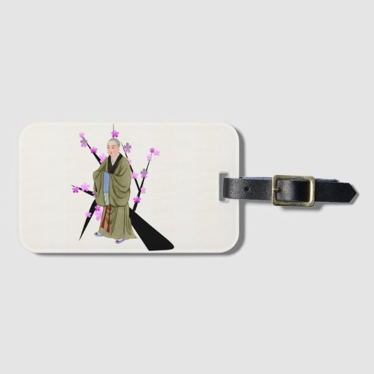 Boeddhist Monk Bagagelabel (Voorkant (horizontaal))