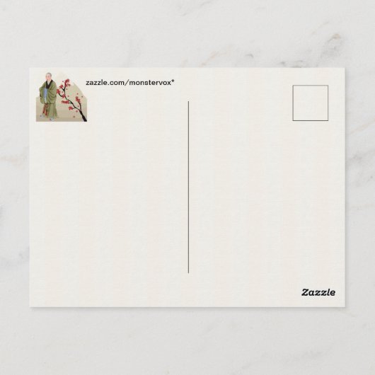 Boeddhist Monk Briefkaart (Achterkant)