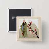Boeddhist Monk Button (Voorkant /achterkant)