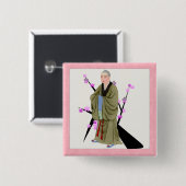 Boeddhist Monk Button (Voorkant /achterkant)