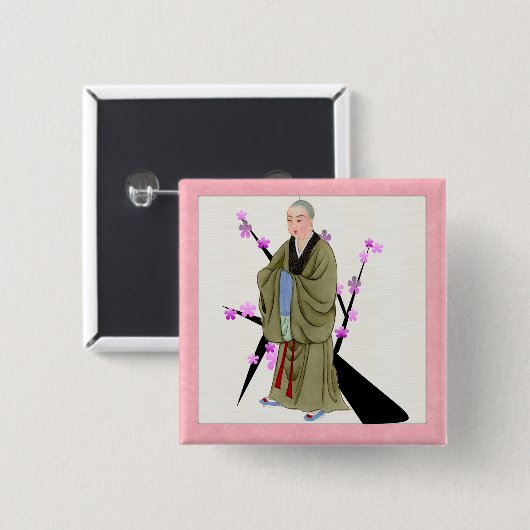 Boeddhist Monk Button (Voorkant /achterkant)