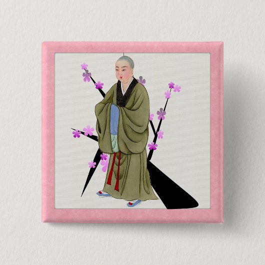 Boeddhist Monk Button (Voorkant)