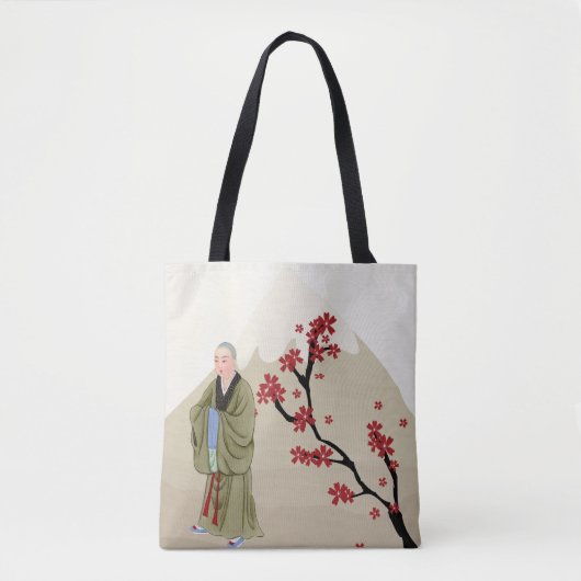 Boeddhist Monk Canvas tas (Voorkant)