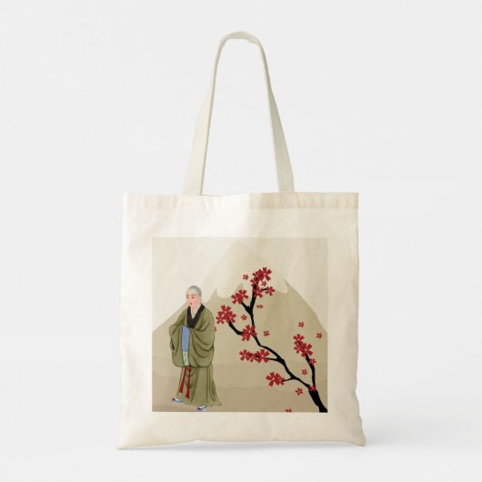 Boeddhist Monk Canvas tas (Achterkant)