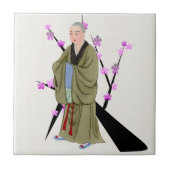 Boeddhist Monk Ceramic Tegel Tegeltje (Voorkant)