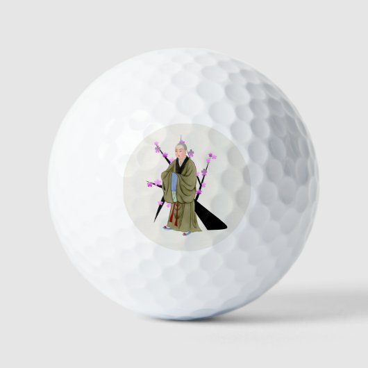 Boeddhist Monk Golf Ball Golfballen (Voorkant)