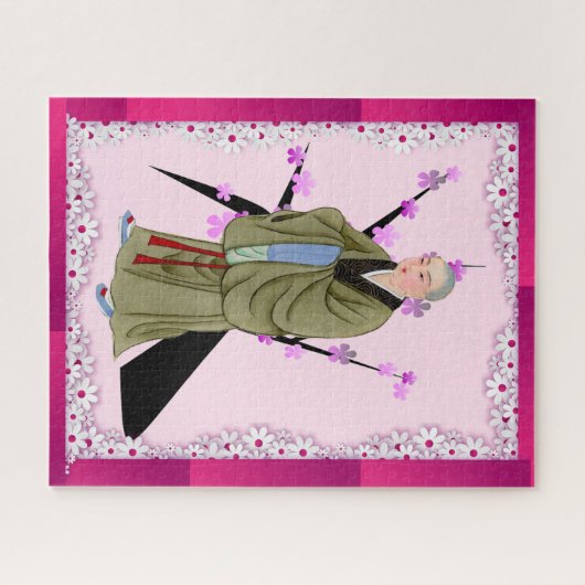 Boeddhist Monk Jigzaag Puzzle Legpuzzel (Horizontaal)