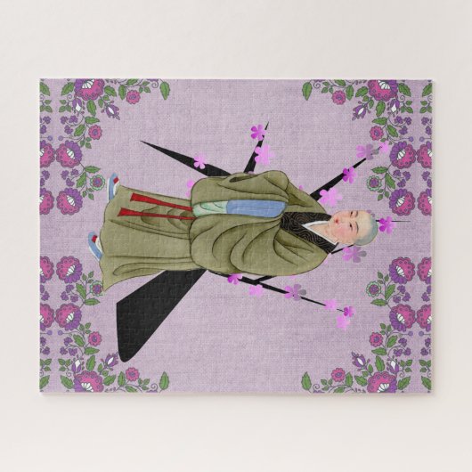 Boeddhist Monk Jigzaag Puzzle Legpuzzel (Horizontaal)
