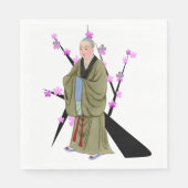 Boeddhist Monk Paper Napkin Servet (Voorkant)