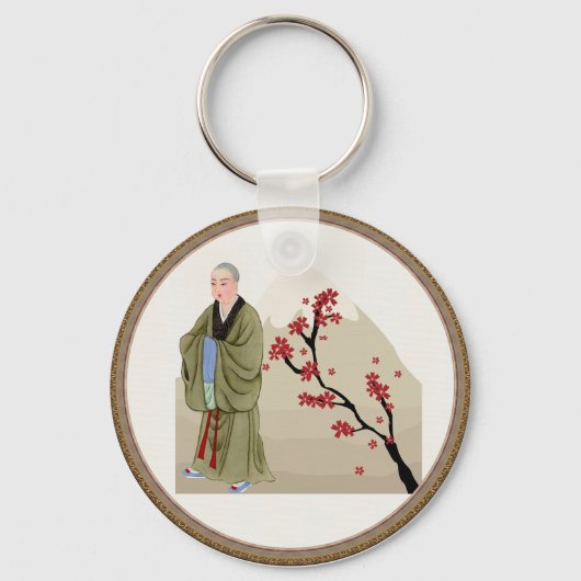 Boeddhist Monk Sleutelhanger (Voorkant)