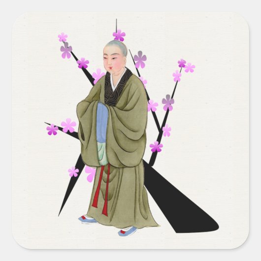 Boeddhist Monk Sticker (Voorkant)