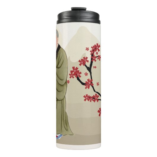 Boeddhist Monk Thermal Tumbler Thermosbeker (Voorkant)