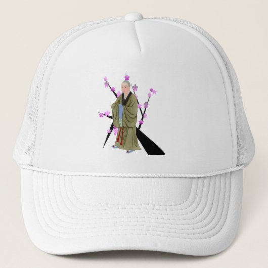 Boeddhist Monk Trucker Hat Pet (Voorkant)