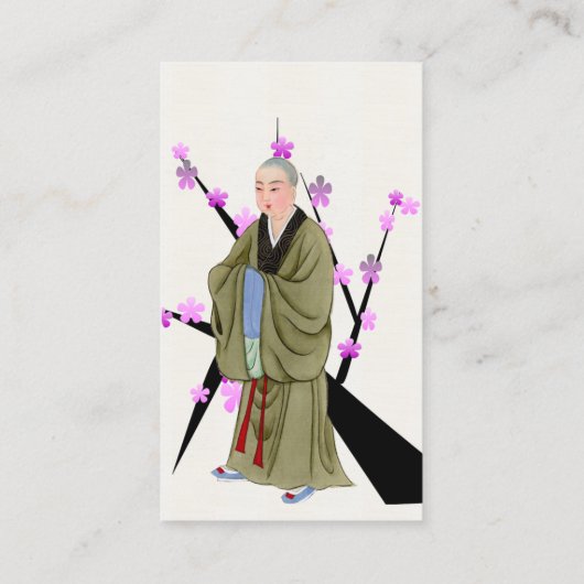 Boeddhist Monk Visitekaartje (Achterkant)