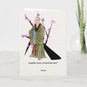 Boeddhist Monk Wenskaart Kaart (Achterkant)