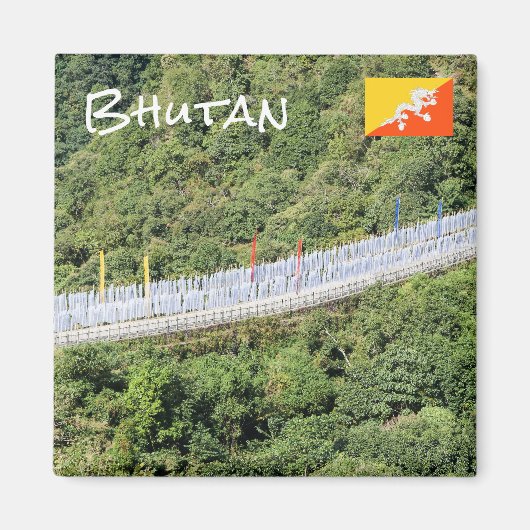 Boeddhist Prayer Flags - Bhutan Magneet (Voorkant)