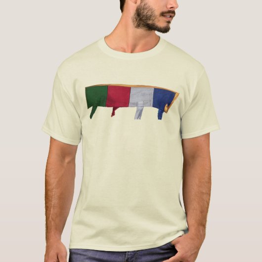 Boeddhist Prayer Flags, Kagyu Samye Ling klooster T-shirt (Voorkant)