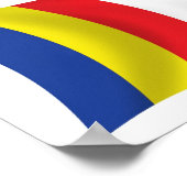 Boeddhist Religity Flag Poster Print (Hoek)