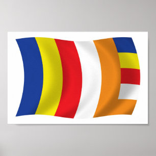 Boeddhist Religity Flag Poster Print