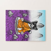Boeddhist Tuxedo Meditation Cat Legpuzzel (Horizontaal)