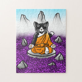 Boeddhist Tuxedo Meditation Cat Legpuzzel