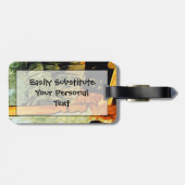 Boeddhistisch beeld in Temple Abstract-impressioni Bagagelabel (Achterkant horizontaal)