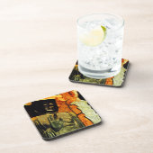 Boeddhistisch beeld in Temple Abstract-impressioni Drankjes Onderzetter (Rechterzijde)