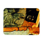 Boeddhistisch beeld in Temple Abstract-impressioni Magneet (Horizontaal)