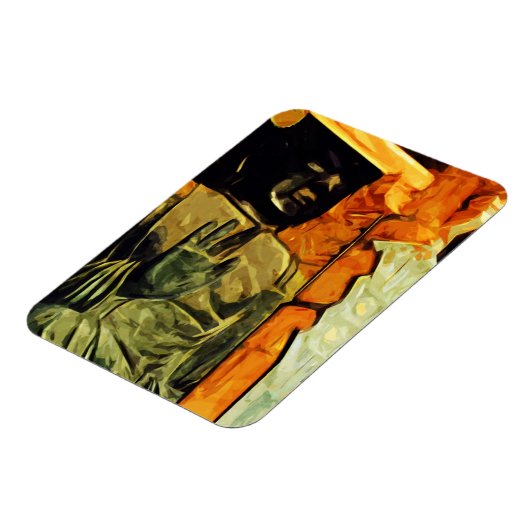 Boeddhistisch beeld in Temple Abstract-impressioni Magneet