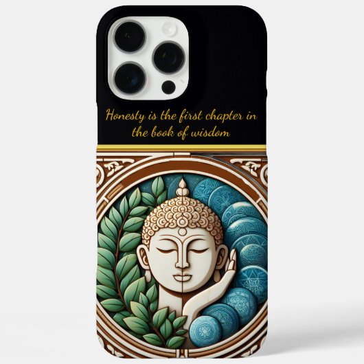 Boeddhistisch beeldhouwen met bladeren en bollen Case-Mate iPhone case (Achterkant)