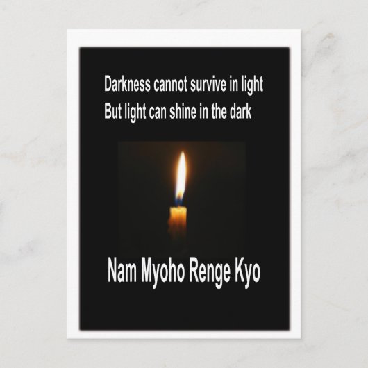 Boeddhistisch Briefkaart met Inspirerend boodschap (Voorkant)