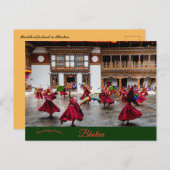 Boeddhistisch festival in Bhutan Briefkaart (Voorkant / Achterkant)