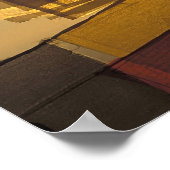 boeddhistisch gebeden vlaggen in de zonsondergang, poster (Hoek)