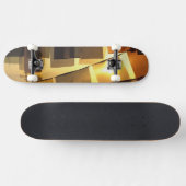 boeddhistisch gebeden vlaggen in de zonsondergang, skateboard (Horizontaal)