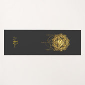 Boeddhistisch heilig symbool Om in goud Yogamat (Voorkant (horizontaal))